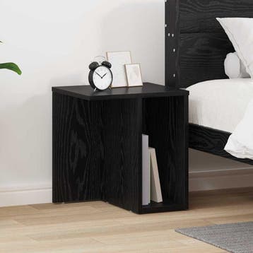 vidaXL Bijzettafel Zwart Eiken 37 x 32 x 40 cm Bewerkt hout, Verzenden, Nieuw