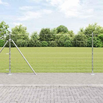 vidaXL Gelast Draadhek met Betonnen Basis 50 x 1,2 m, Verzenden