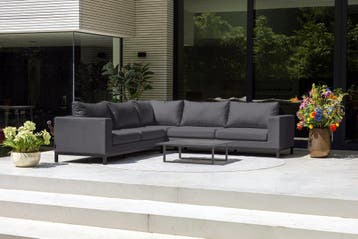 Flow. Square Straight hoekbank sooty |   Sunbrella | SALE, Nieuw