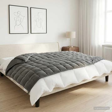 vidaXL Verzwaringsdeken Antraciet 155 x 220 cm 11 kg 100%, Verzenden, Nieuw