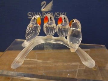 Swarovski - Beeldje - Baby Lovebirds - 199123 - Box +
