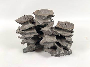 Kandelaar - Aluminium - Brutalistisch ontwerp Massiv