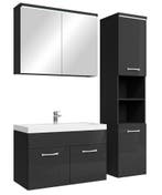 Badkamermeubel Set Paso 80 x 40 cm Zwart Badmeubel, Huis en Inrichting, Badkamer | Badkamermeubels, Verzenden, Nieuw