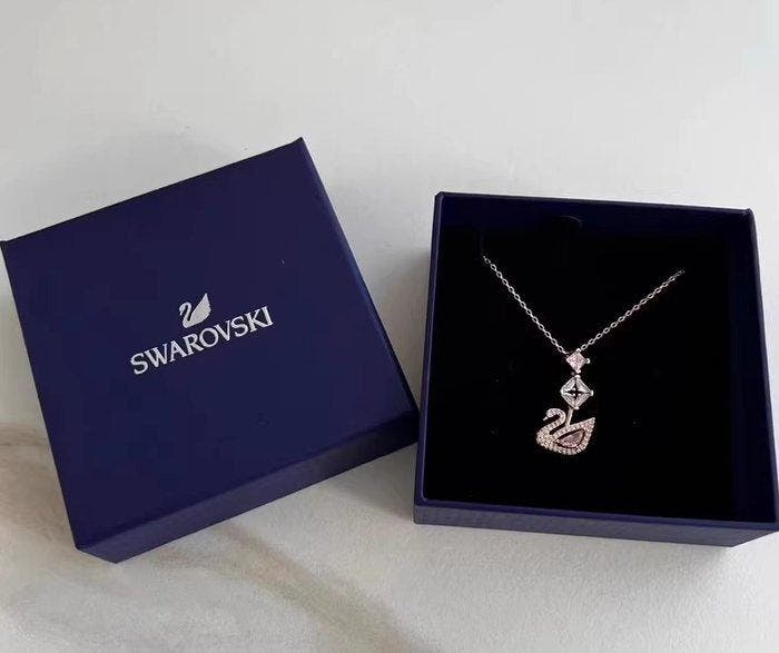 Metaal - Halsketting - Swarovski-halsketting, Antiek en Kunst, Curiosa en Brocante