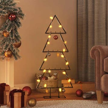 vidaXL Kerstdecoratie kerstboom 125 cm metaal zwart, Diversen, Verzenden, Nieuw
