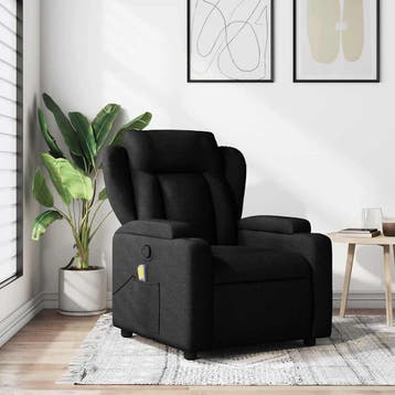 vidaXL Massagestoel met zwarte stof, Maison & Meubles, Fauteuils, Verzenden
