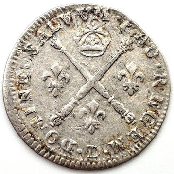 Frankrijk. Louis XIV (1643-1715). 5 Sols 1702-D, Lyon