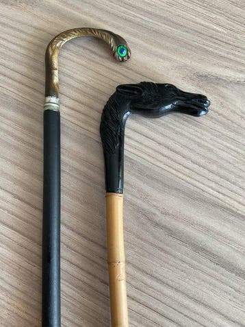 Wandelstok (2) - Antieke flaneerstokken, Antiek en Kunst