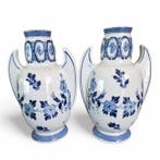 Mosa Maastricht - Vaas (2) - Delfts Blauwe Set Vleugelvazen, Antiek en Kunst