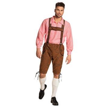Lederhose Bruin en Blouse, Verzenden
