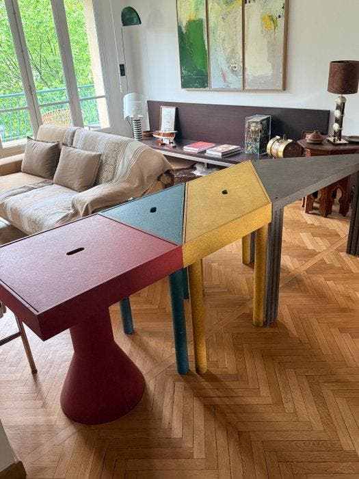 Cassina - Massimo Morozzi - Table (5) - Tangram - Hêtre, Antiek en Kunst, Kunst | Designobjecten