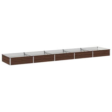 vidaXL Verhoogde Tuinbak Zwart 400 x 80 x 24 cm koudgewalst, Verzenden