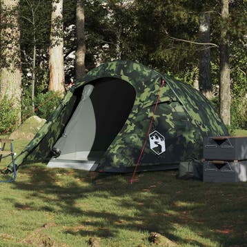 vidaXL Tunneltent 2-persoons waterdicht camouflage, Verzenden