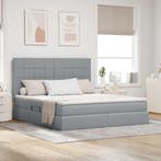 vidaXL Opslag bed met matras Lichtgrijs 160 x 200 cm, Verzenden, Nieuw