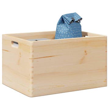vidaXL Houten kist met handvatten 40x30x23 cm massief, Doe-het-zelf en Bouw, Verzenden, Nieuw