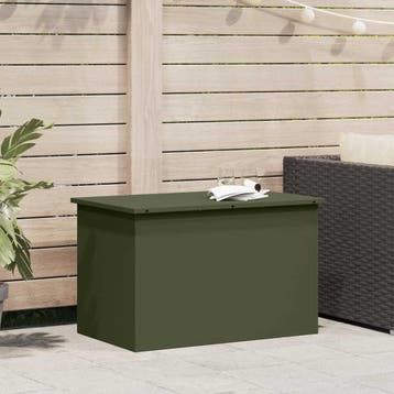 vidaXL Tuinkussens opbergdoos Gegalvaniseerd staal 80 x 50,5, Verzenden, Nieuw