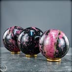 Prachtige Rhodoniet-bolletjes-set – Krachtige elegantie in