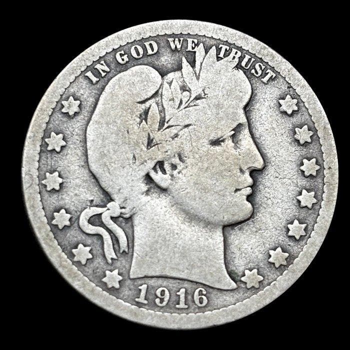 États-Unis. Lote de 4 Moedas de Prata dos EUA (1854-1916) –, Timbres & Monnaies, Monnaies | Europe | Monnaies non-euro