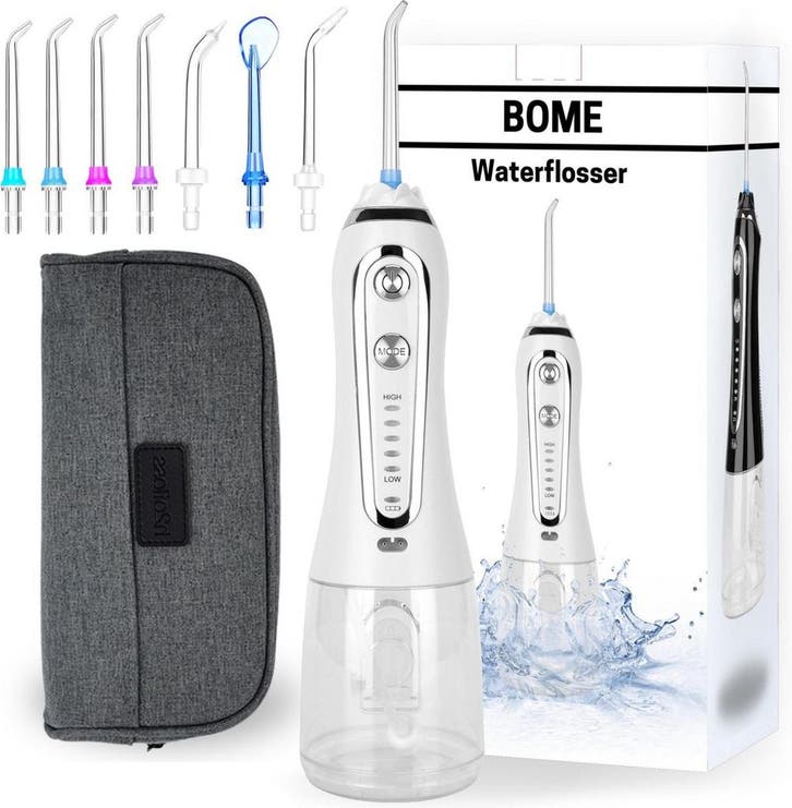 2dekans | BOME Waterflosser met 7 Opzetstukjes - Monddouche, Handtassen en Accessoires, Uiterlijk | Mondverzorging, Ophalen of Verzenden