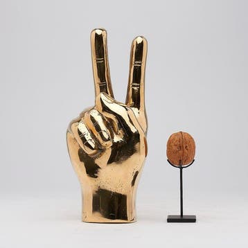Sculpture, NO RESERVE PRICE - PEACE Hand Signal Sculpture in