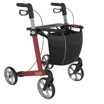 Rehasense Server lichtgewicht rollator STANDARD - Rood, Ophalen of Verzenden, Nieuw