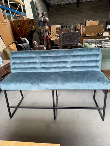 Eetkamerbank voor bartafel, velvet (nieuw, outlet)