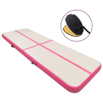 vidaXL Gymnastiekmat met pomp opblaasbaar 300x100x15 cm PVC, Verzenden, Nieuw