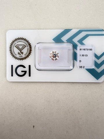 Zonder minimumprijs - 1 pcs Diamant (Natuurlijk) - 1.50 ct -, Nieuw