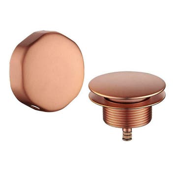 knop/plug badoverloopcomb. geborsteld koper, Doe-het-zelf en Bouw, Ophalen of Verzenden, Nieuw