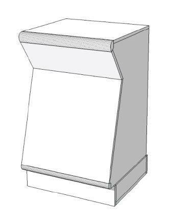 *TIP*  Toonbank met inham en deur smal C-PNO-004, Ophalen of Verzenden