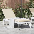 vidaXL Ligbed met kussen 186x60x29 cm polypropeen wit, Verzenden, Nieuw