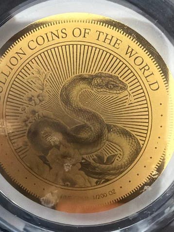 Tsjaad. 5000 Francs Chinese Snake 1/200 Oz (.999) mit CoA