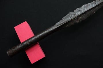 Viking (Noordisch) - IJzer Militaire speer - 38.6 cm (Zonder, Antiek en Kunst