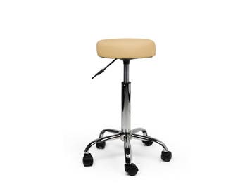 Tabouret Beige - Standaard Zithoogte, Huis en Inrichting, In hoogte verstelbaar, Nieuw