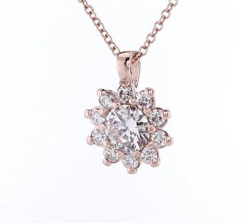 Zonder minimumprijs - Ketting met hanger - 14 karaat