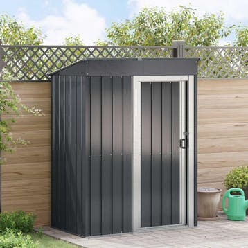vidaXL Tuinhuisjes Antraciet 137 x 81 x 180 cm Metaal, Verzenden