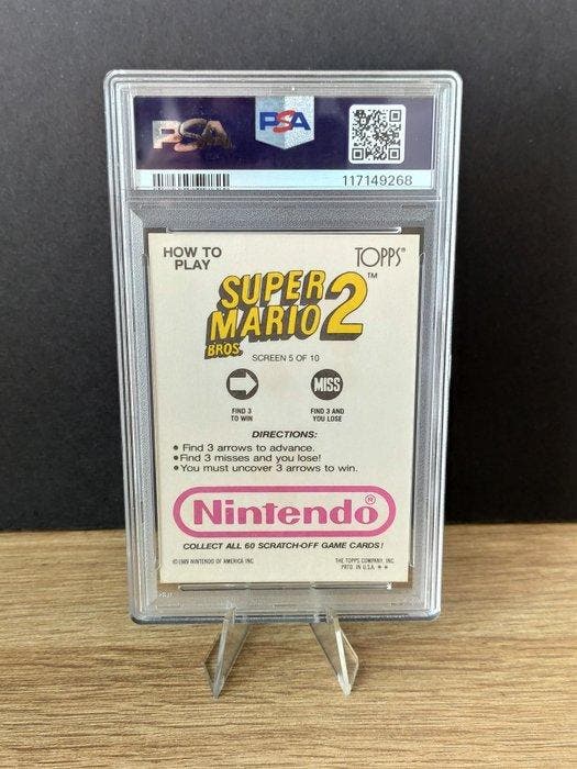 1989 Topps Nintendo Scrath-off - Super Mario Bros 2 - Screen, Verzamelen, Overige Verzamelen