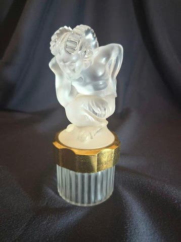 Lalique - Flacon de parfum - Le Faune - Cristal, Antiquités & Art