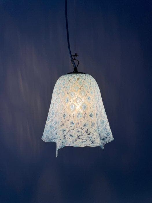 La Murrina - Lustre - Mouchoir macramé - Verre de Murano, Antiek en Kunst, Antiek | Verlichting