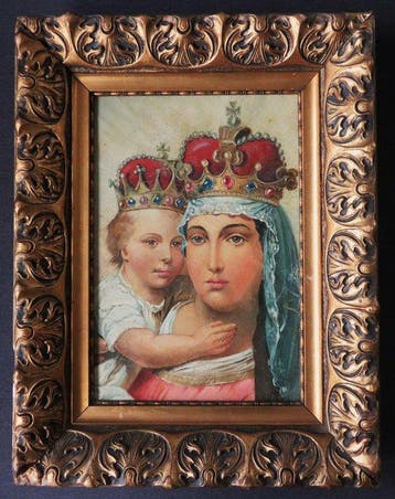 Europese school (XIX) - Madonna and Child (Icon of, Antiek en Kunst