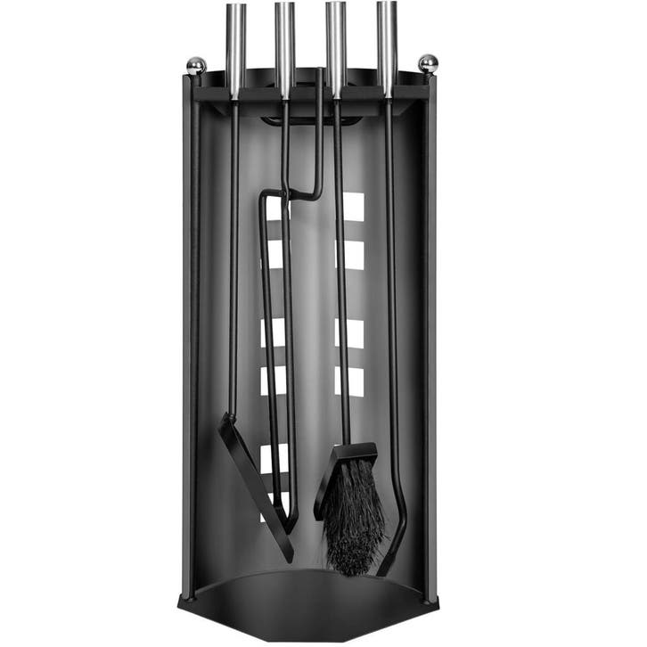 tectake Openhaardbestek met roestvrijstalen handgrepen, 5-de, Jardin & Terrasse, Barbecues au charbon de bois, Envoi