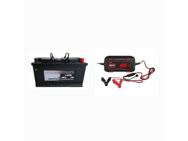 Combi Platinum 100ah semitraktie accu + 10ah Lader, Autos : Pièces & Accessoires, Batteries & Accessoires