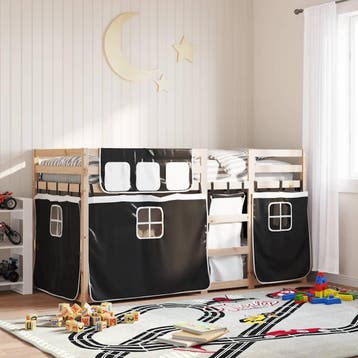 vidaXL Stapelbed zonder matras 90x190 cm massief grenenhout, Verzenden, Nieuw