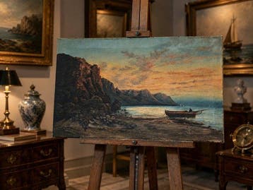 École naturaliste européenne (c.1920) - Baie au coucher du