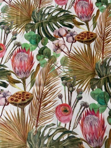 paradis botanique - nappe style vintage tropical botanique