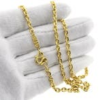 Exclusieve gouden anker schakel ketting met traditionele..., Handtassen en Accessoires, Kettingen, Ophalen of Verzenden, Zo goed als nieuw