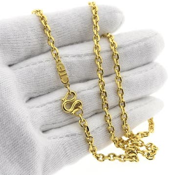 Exclusieve gouden anker schakel ketting met traditionele..., Ophalen of Verzenden