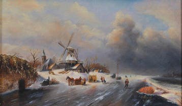 Adrianus Marijnissen (1899-1978) - Wintergezicht, Antiquités & Art
