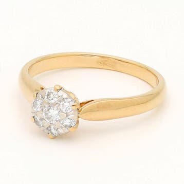 Bague - 18 carats Or jaune Diamant (Naturelle), Bijoux, Sacs & Beauté