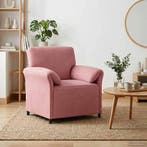 vidaXL 1-Zits bank / zetel Roze 88 x 83 x 95 cm Fluweel, Huis en Inrichting, Zetels | Zetels, Verzenden, Nieuw